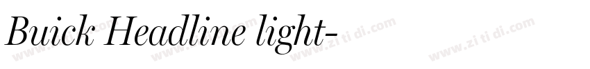 Buick Headline light字体转换